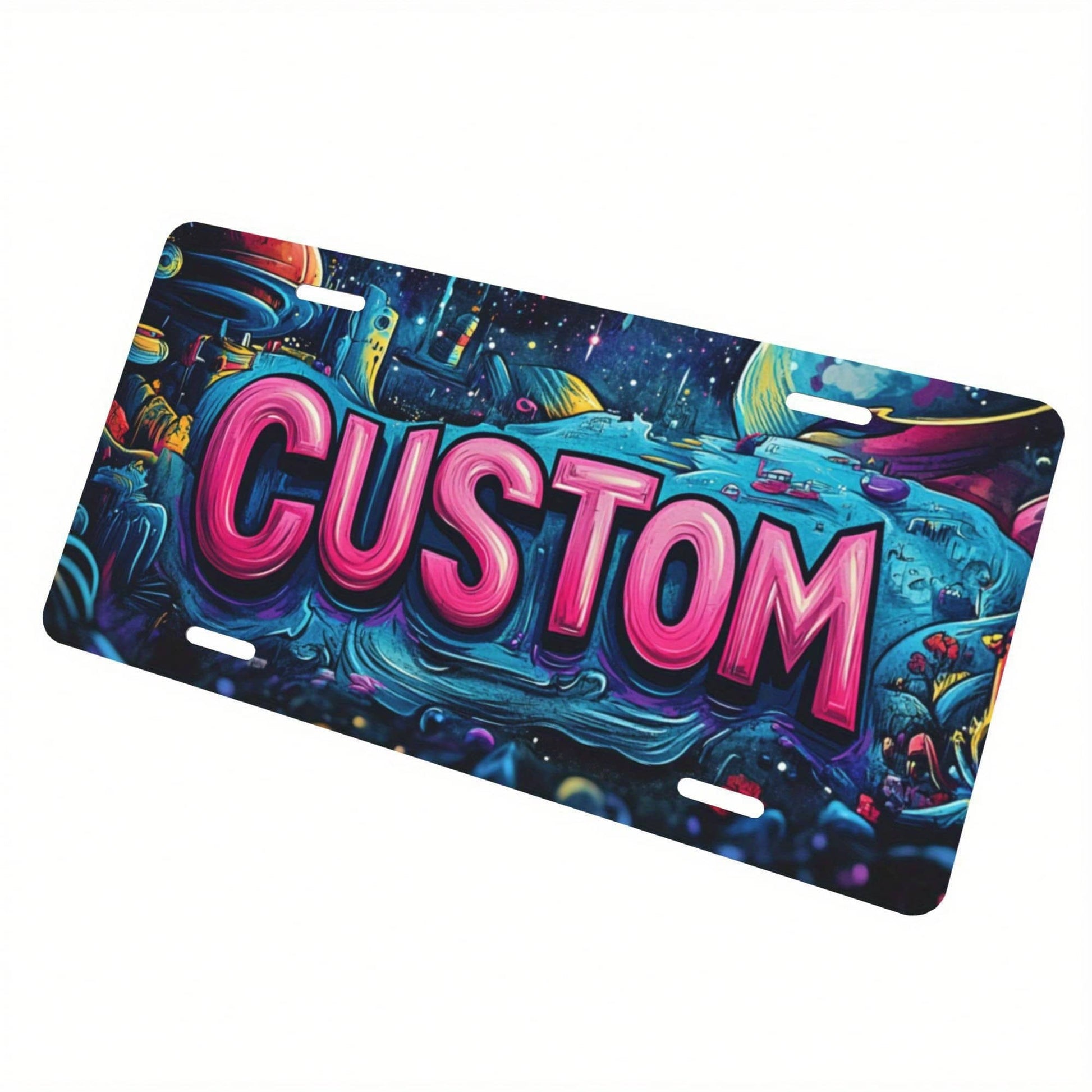 Custom License Plate- Personalized With Photos And Text, 6X 12inch Aluminum Car Decal, Durable Metal License Plate, Suitable For Cars, Trucks, Motorcycles- Unique Gift For Car Owners, Truck Decorati