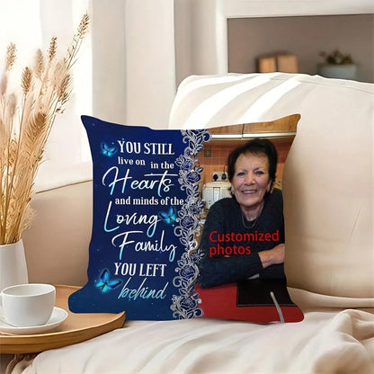 Custom Memorial Edition Personalized Photo Pillow Case, Soft Comfortable Cushion Covers, Perfect Birthday Gifts, Family, Wedding, Graduation,Souvenir, Sofa Bed,Car,Bedroom,Living Room,Office,Christm