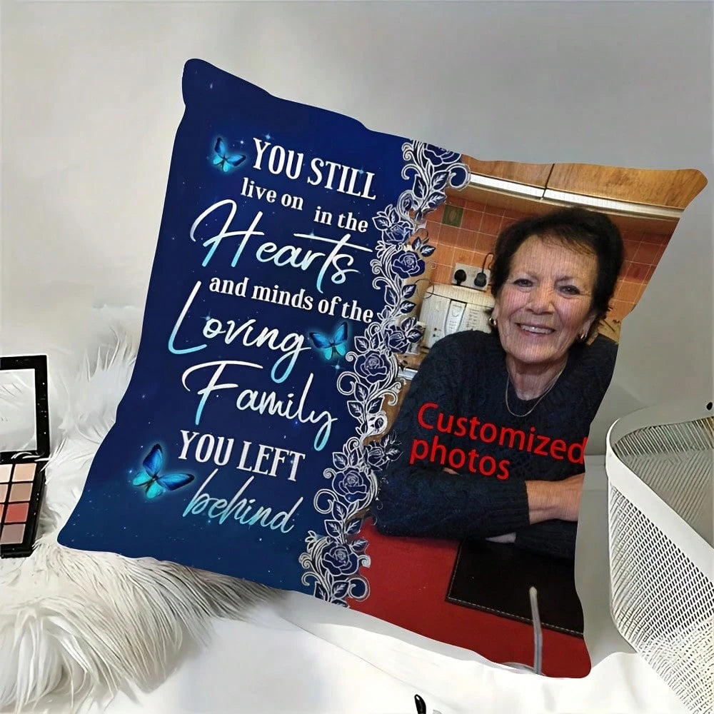 Custom Memorial Edition Personalized Photo Pillow Case, Soft Comfortable Cushion Covers, Perfect Birthday Gifts, Family, Wedding, Graduation,Souvenir, Sofa Bed,Car,Bedroom,Living Room,Office,Christm
