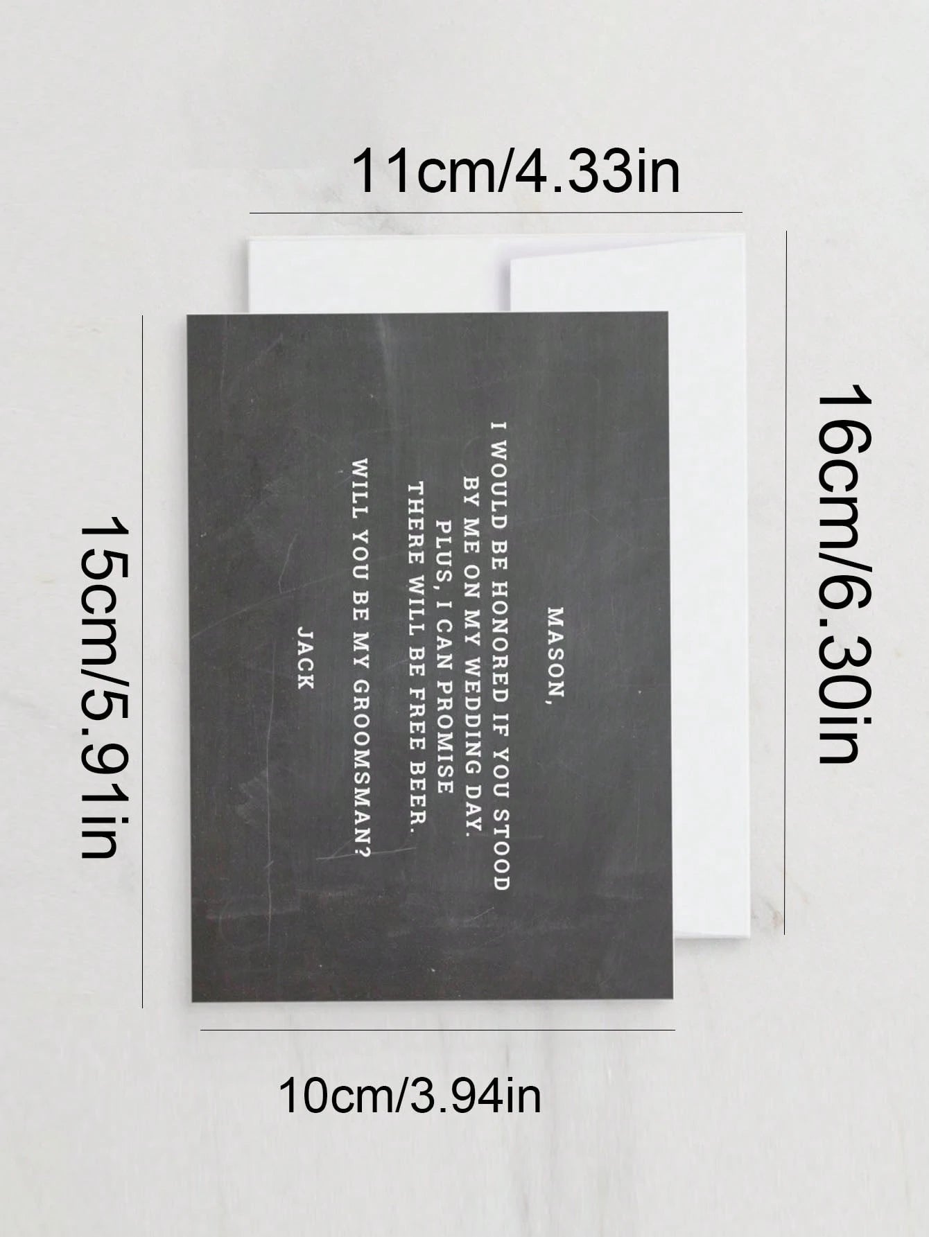 Customizable Invitation Cards, Customizable Groomsman Invitation Cards, Customizable Name, Can Be Paired With Paper Envelopes, Suitable For Weddings, Pre-Wedding Parties, Engagement Parties, Suitable