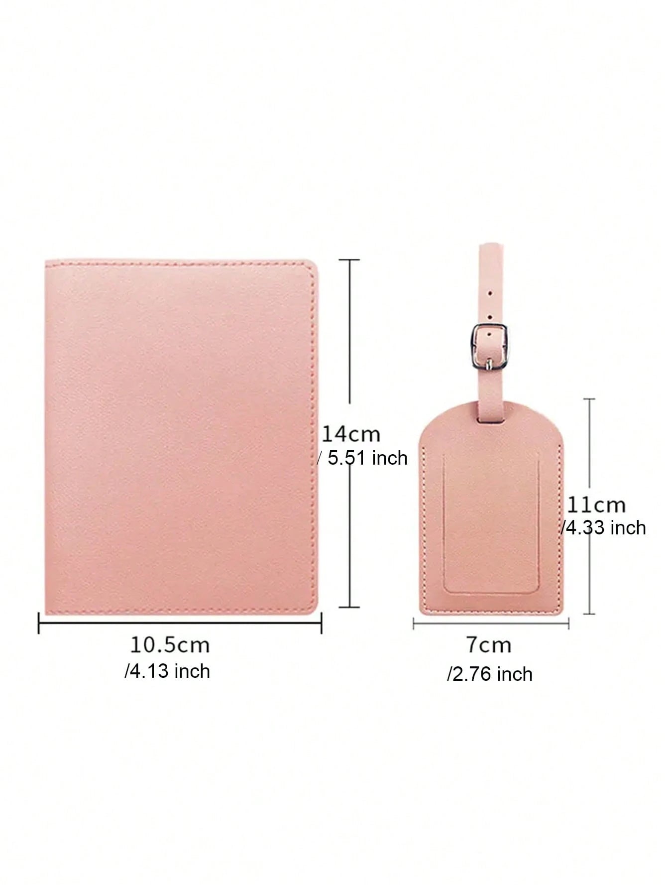Customized 2 Pieces Passport Cover & Luggage Tag Set, Fashionable PU Leather Ticket Holder & Passport Holder, Personalized Travel Wallet, Portable, Multifunctional, Versatile, Lightweight, Practical