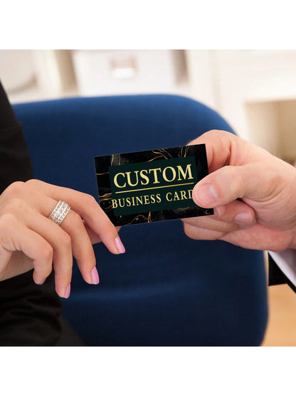 Customized Business Cards (200/500/1000 Pieces) With Logo And Text, Personalized And Customizable. Customized Double-Sided Printed Waterproof Membership Cards, 300 Sheets Of Coated Paper.