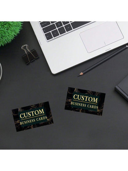 Customized Business Cards (200/500/1000 Pieces) With Logo And Text, Personalized And Customizable. Customized Double-Sided Printed Waterproof Membership Cards, 300 Sheets Of Coated Paper.