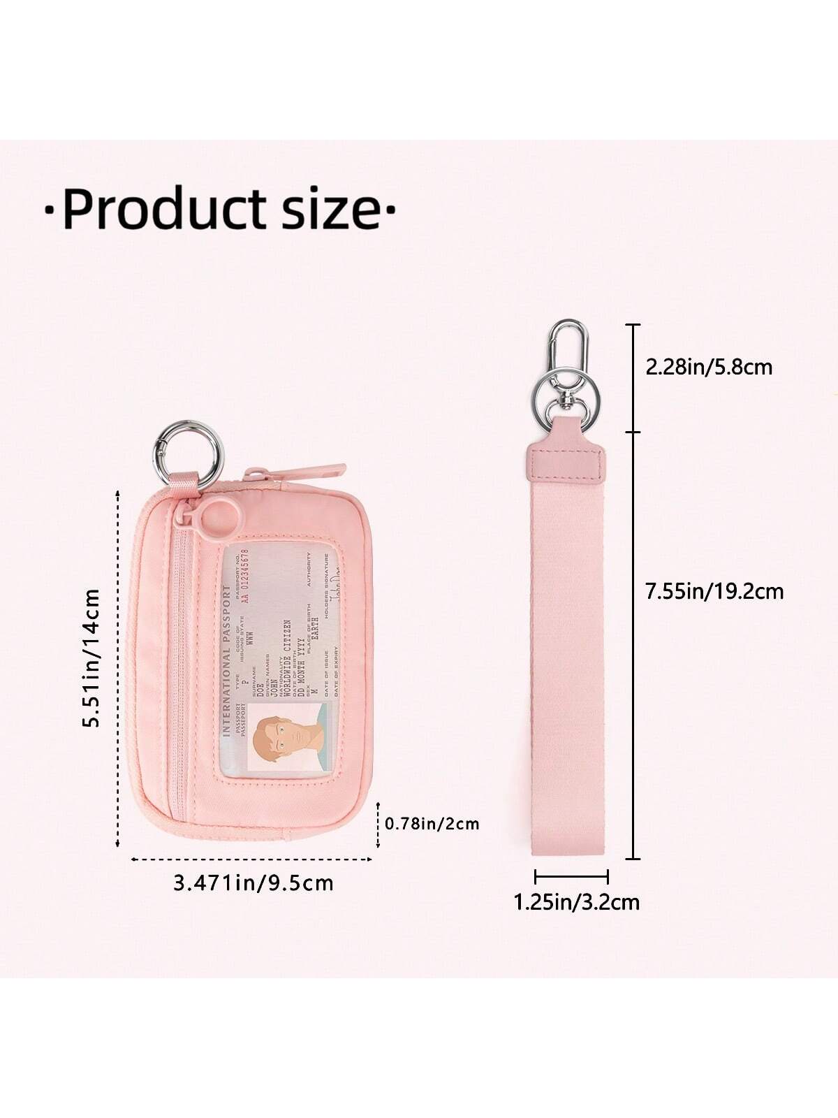 Customized Logo Nylon Dual Layer Zipper Coin Purse With Credit Card Slots And ID Window, Christmas/Thanksgiving Gift, Vintage Style Women Mini Wallet, Clutch Purse, Travel Wallet