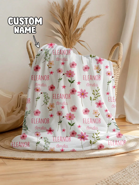 Customized Personalized Blanket Photo Portrait Design Lightweight Baby Blanket Personalized Throw Blanket Newborn Blanket Baby Name Blanket, Baby Shower Gift