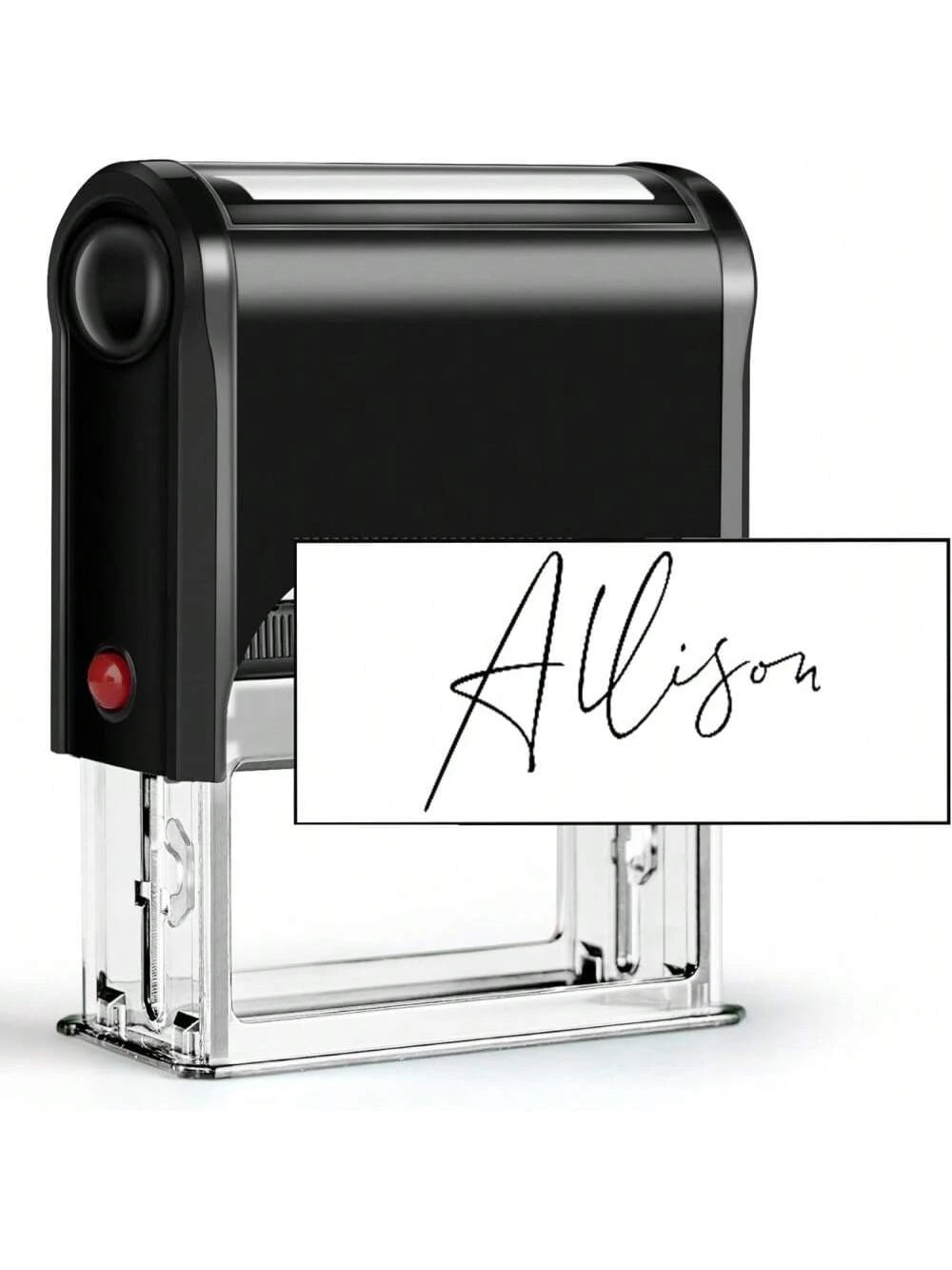 Customized Signature Stamp| Personalized Name Stamp With Ink| Suitable For Documents, Checks And Other Paperwork, Essential For Back To School. Multi-Functional, Compact, Sealable, Reusable, No Iron