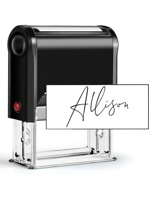 Customized Signature Stamp| Personalized Name Stamp With Ink| Suitable For Documents, Checks And Other Paperwork, Essential For Back To School. Multi-Functional, Compact, Sealable, Reusable, No Iron