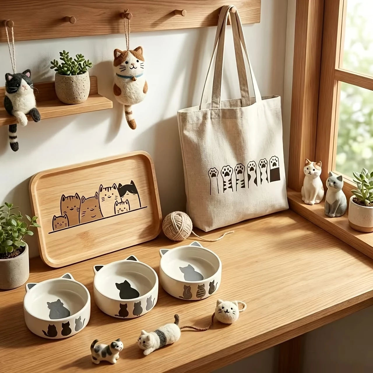 Cute Cat Pattern Graffiti Stencil, Suitable For Canvas, Walls, Furniture And Fabric. Reusable Cat Pattern Decorative Painting Tool, 3pcs Pet Theme Border Stencil, Perfect For Home Decor, Painting