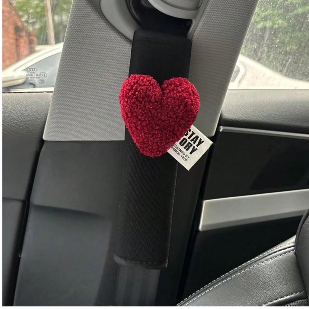 Cute Healing Style Segmented Plush Doll Heart Car Seat Hook, Car Seat Storage Organizer, Women's Car Interior Decor, Car Accessories, Car Interior Decoration, Perfect Gift For Women's Birthday, Back T