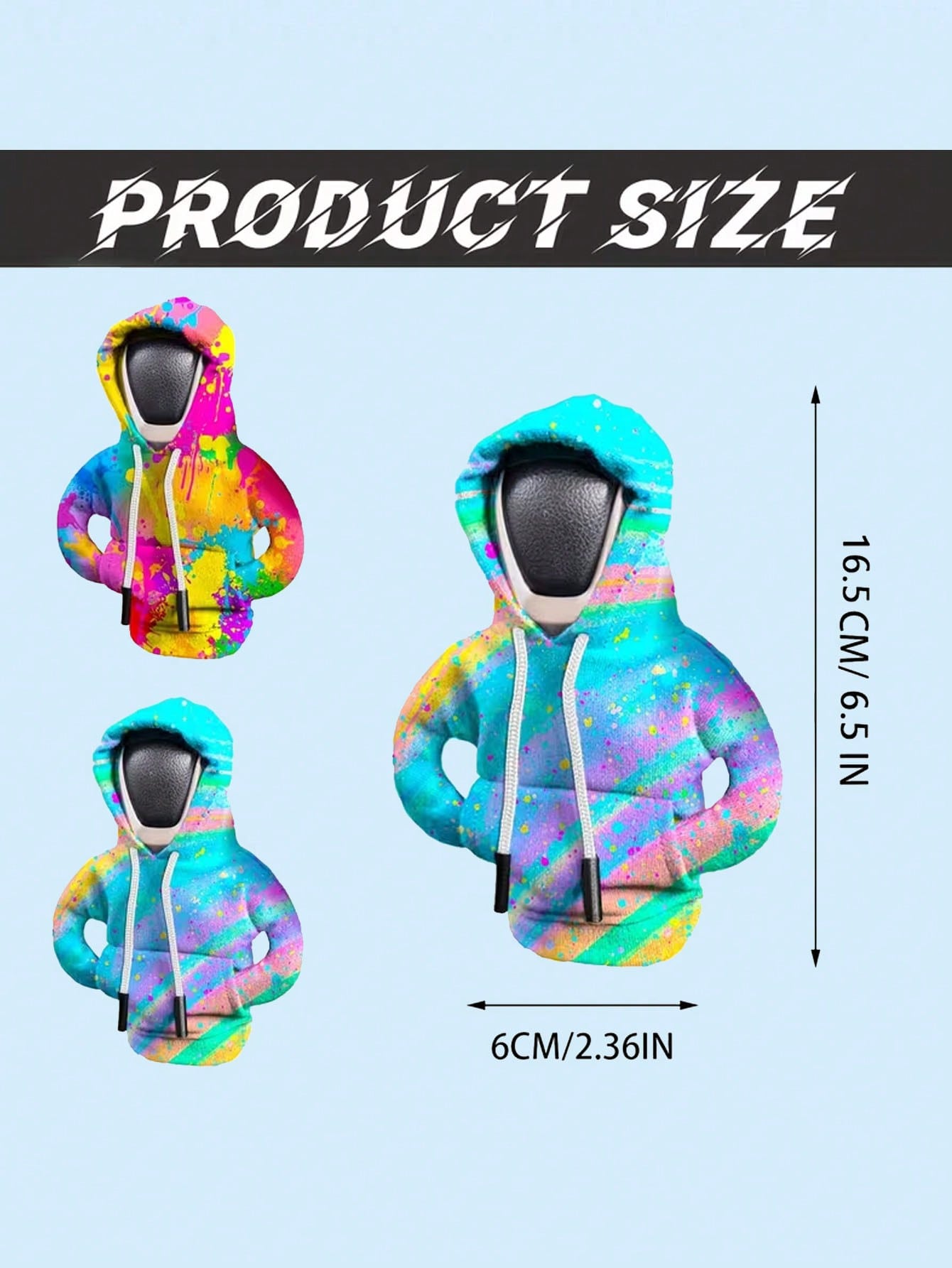 Cute Mini Hoodie Shift Knob Cover – Funny Car Gear Shifter Sweatshirt Sock – Universal Stretchy Protector For Auto Manual & Automatic Transmission – JDM Interior Decor & Gift For Car Lovers