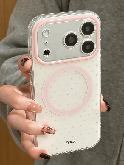 Cute Polka Dot Magnetic Wireless Charging Phone Case, Candy Color, Fit For IPhone 17 Pro Max, 16, 15, 14, 13, 12, 11 Pro Max, 16, 15, 14 Plus, Luxury Cute Glossy Jelly Color Shockproof Back Cover