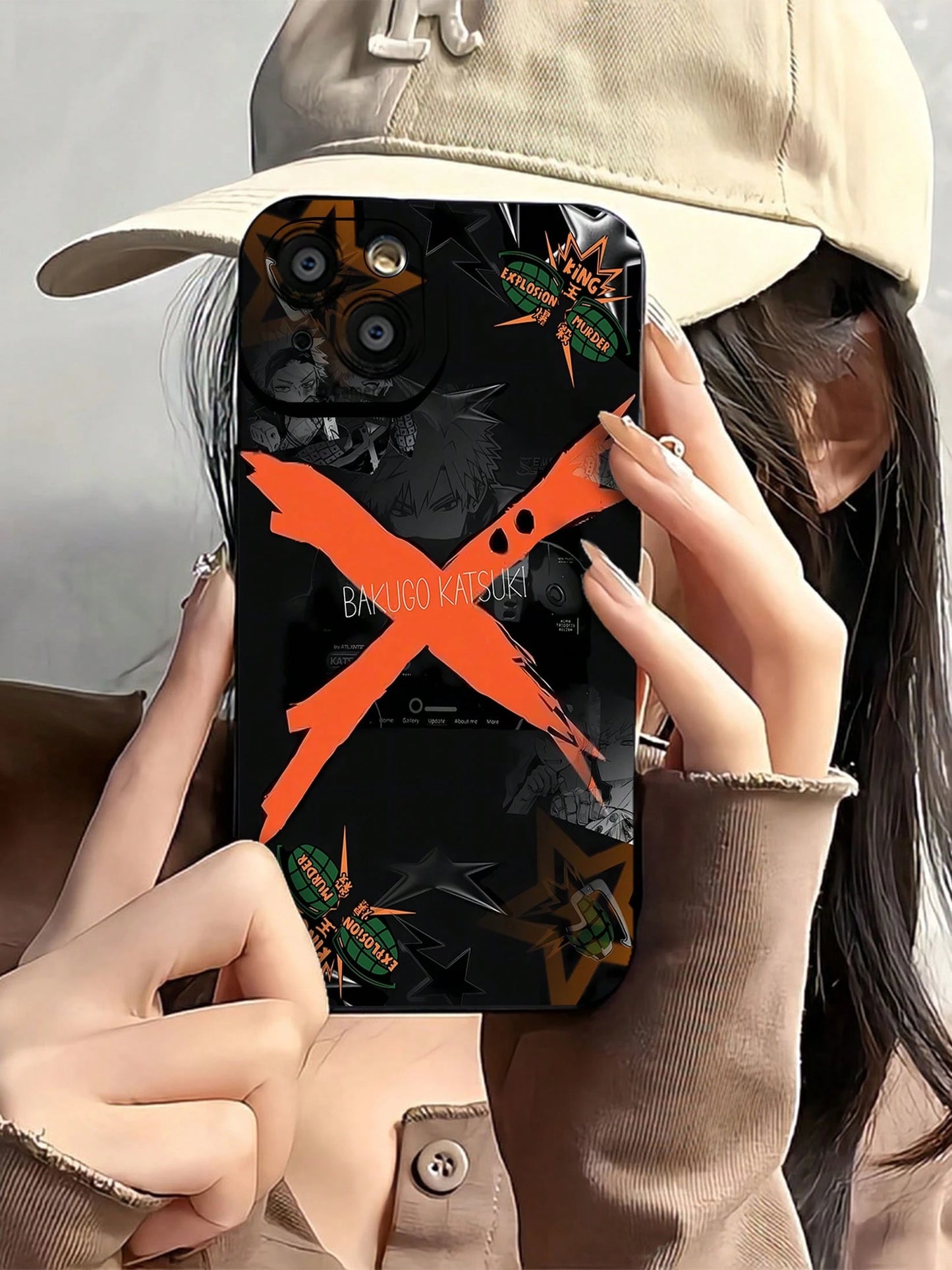 Dark Bakugo Katsuki Anime Explosion Collage Phone Case, 17 Pro Max Case, 17 Pro Case, Case, 16 Case, 16 Plus Case, 15 Case