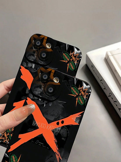 Dark Bakugo Katsuki Anime Explosion Collage Phone Case, 17 Pro Max Case, 17 Pro Case, Case, 16 Case, 16 Plus Case, 15 Case