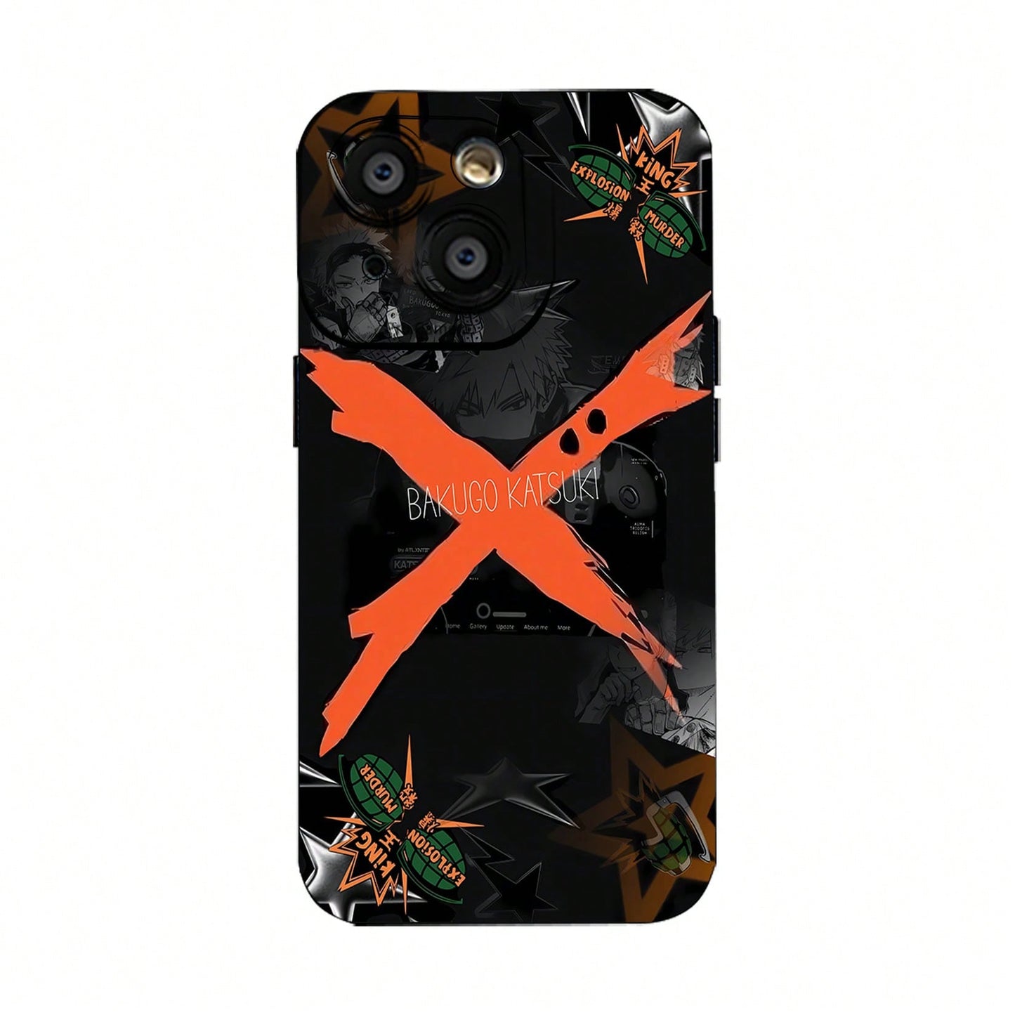 Dark Bakugo Katsuki Anime Explosion Collage Phone Case, 17 Pro Max Case, 17 Pro Case, Case, 16 Case, 16 Plus Case, 15 Case