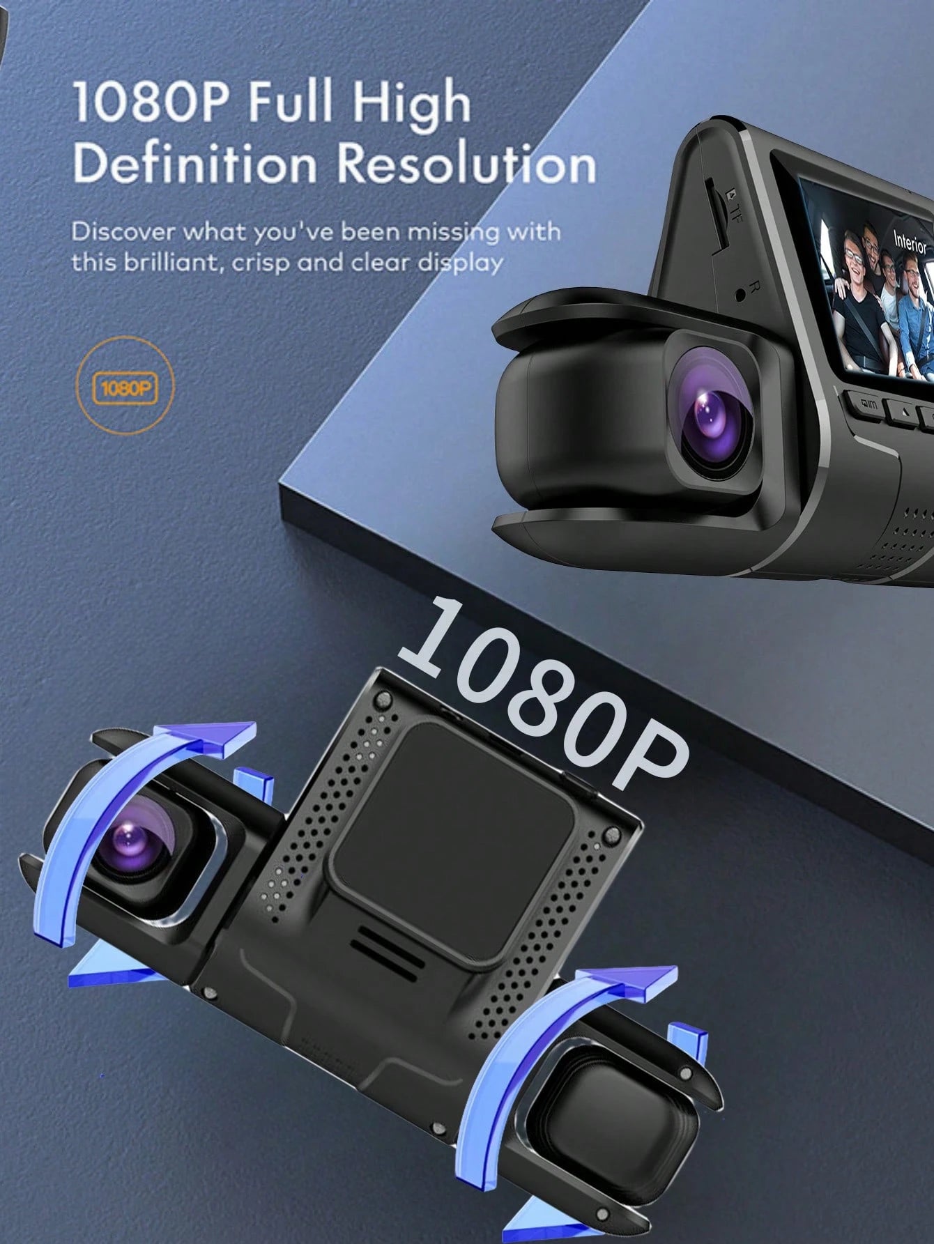 Dash Camera For Cars, 2025 Latest 1080P Dual-Lens Dash Cam – Built-In Front Camera, 32GB Card Included, 2-Inch IPS Screen, Infrared Night Vision, 170° Wide Angle, Loop Recording, G-Sensor, 24-Hour Par