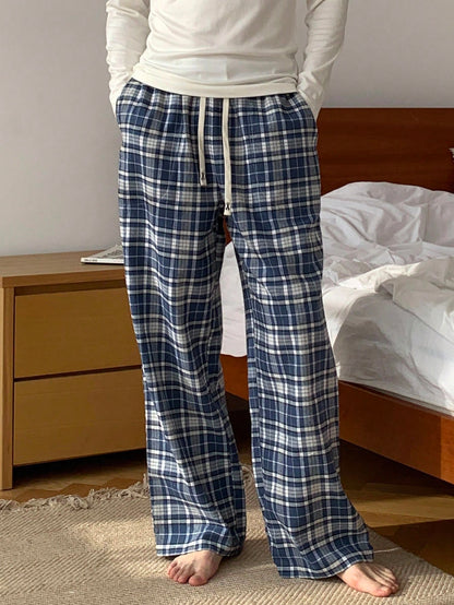 DAZY Men's Plaid Multi-Color Loungewear Bottoms, Autumn, Fall Pajama, Winter