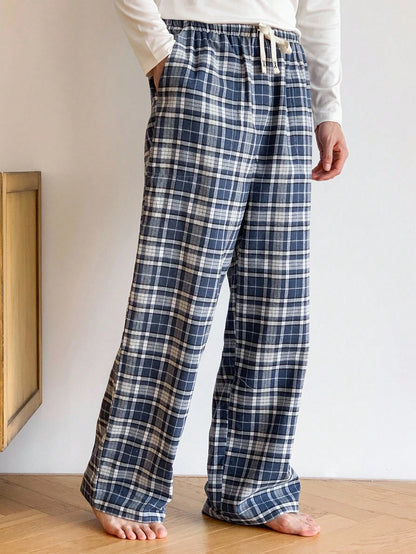 DAZY Men's Plaid Multi-Color Loungewear Bottoms, Autumn, Fall Pajama, Winter