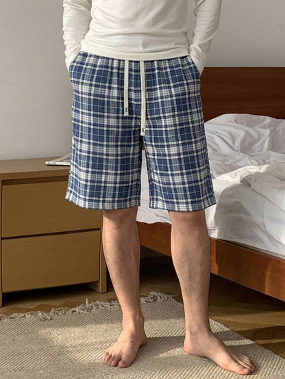 DAZY Men's Plaid Multi-Color Loungewear Bottoms, Autumn, Fall Pajama, Winter