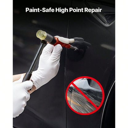 Dent Puller Kit, Paintless Car Dent Removal Tool, Auto Fen.Der Damage Repair Puller Lifter With Curved Rod, Crowbar, Rubber Hammer, Airbag, Detachable & Repair Pens, Replacement Heads Tools Kit