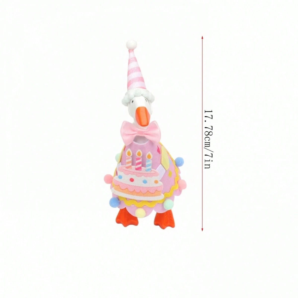 Desk Goose Birthday Outfit For 7-Inch Goose, Clothing Bow Collar Hat 3Pcs