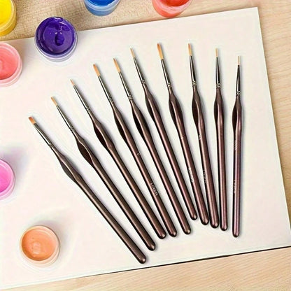 Detail Paint Brush Set, 15pcs Miniature Painting Brushes Kit, Professional Mini Fine Paint Brushes Set With Carrying Case, Suitable For Acrylic, Oil, Watercolor, Face, Nail, Scale Model Painting