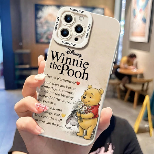 Disney Winnie The Pooh Patterned Phone Case Designed With Flowers And A Friendly Bear Theme Compatible With IPhone 17 16 15 14 13 12 And 11 Pro Models Made Of TPU With Shockproof Protection A Thoughtf
