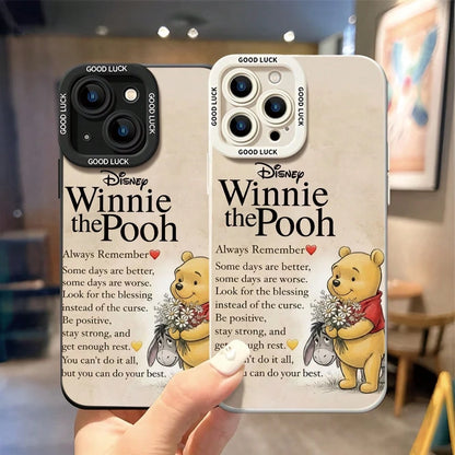 Disney Winnie The Pooh Patterned Phone Case Designed With Flowers And A Friendly Bear Theme Compatible With IPhone 17 16 15 14 13 12 And 11 Pro Models Made Of TPU With Shockproof Protection A Thoughtf