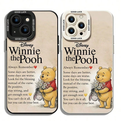 Disney Winnie The Pooh Patterned Phone Case Designed With Flowers And A Friendly Bear Theme Compatible With IPhone 17 16 15 14 13 12 And 11 Pro Models Made Of TPU With Shockproof Protection A Thoughtf