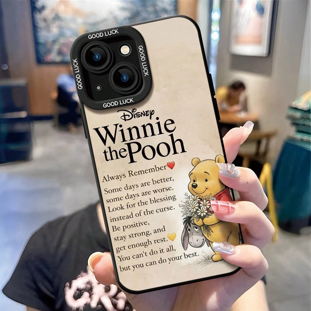 Disney Winnie The Pooh Patterned Phone Case Designed With Flowers And A Friendly Bear Theme Compatible With IPhone 17 16 15 14 13 12 And 11 Pro Models Made Of TPU With Shockproof Protection A Thoughtf