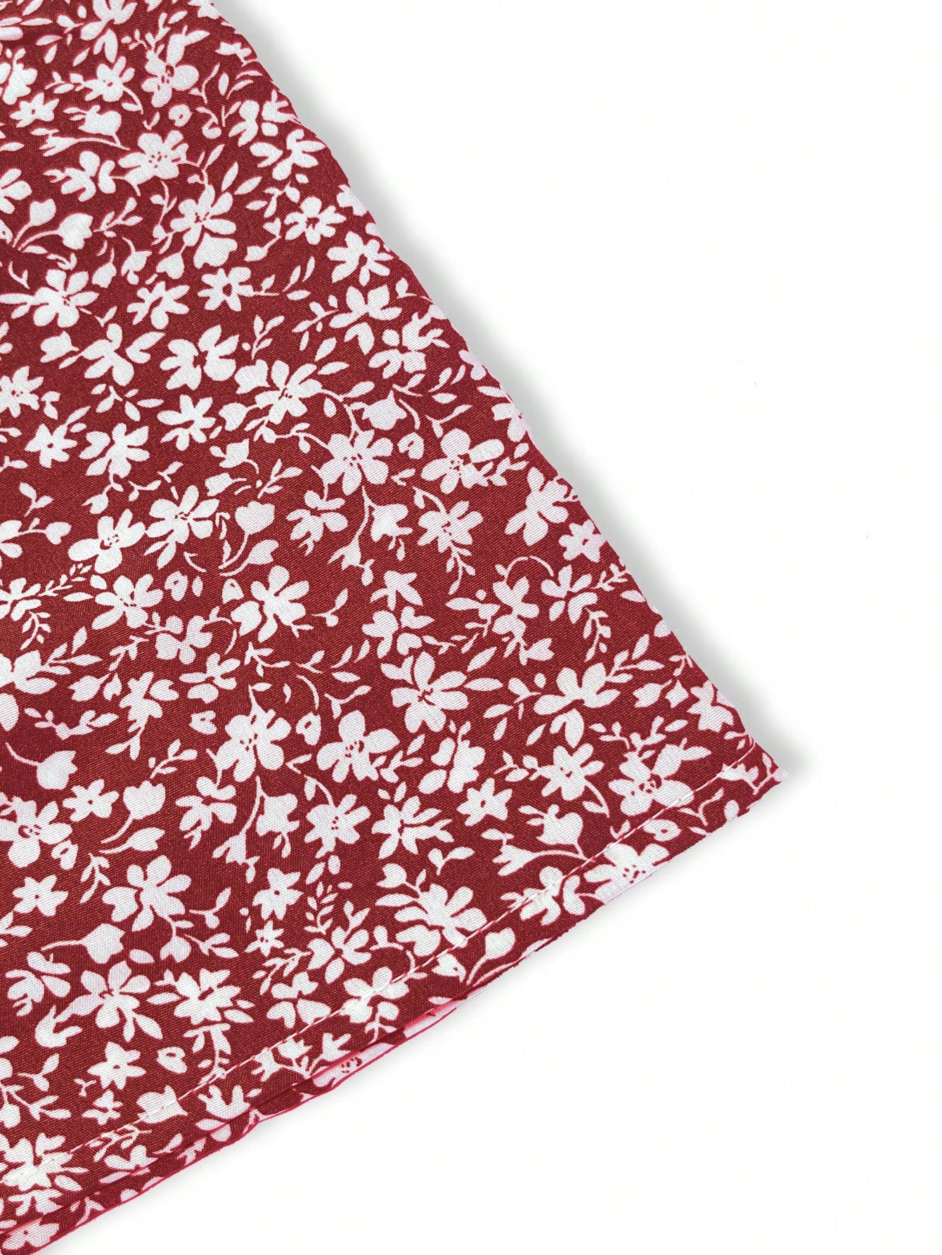 Ditsy Floral Layered Ruffle Elastic Waist Vacation Skirt Spring