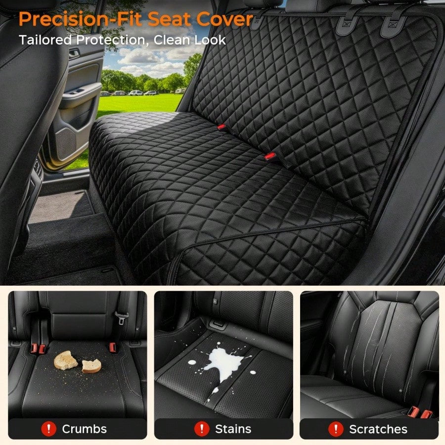 Dog Car Seat Cover For Back Seat- Waterproof Car Seat Protector For Child Carseat & Pets, Nonslip Car Seat Covers For Cars, SUVs & Small Trucks