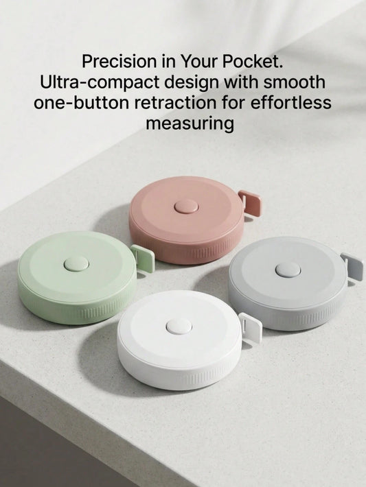 Double-Sided Dual-Scale Mini Soft Tape Measure Set, Portable Mini Retractable Tape Measure, Retractable Round Measuring Tape- Portable Retractable Locking Mechanism And Clear Centimeter/Inch Markings