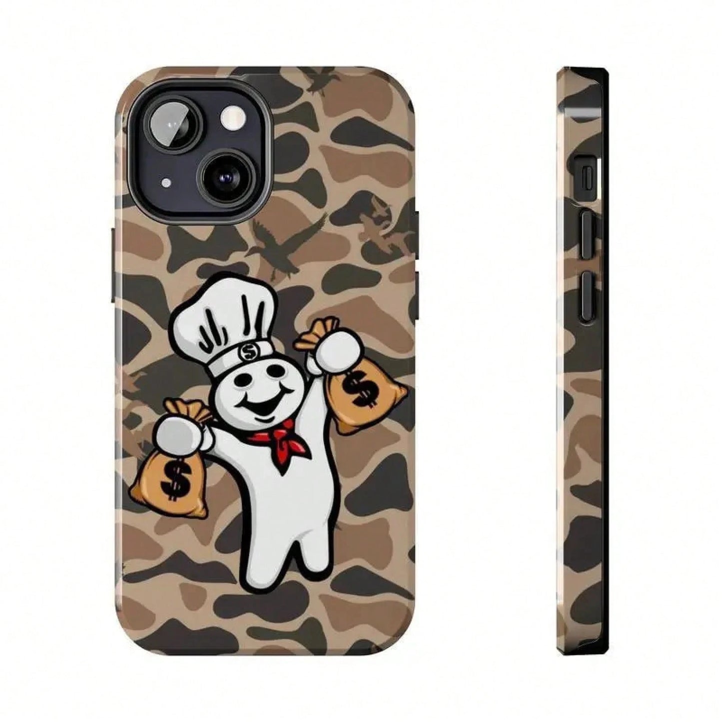 Dough Boy Camo Tough For 17/ Case 11, 12, 13, 14, 15, 16, 17 Pro, Plus, Mini, Promax