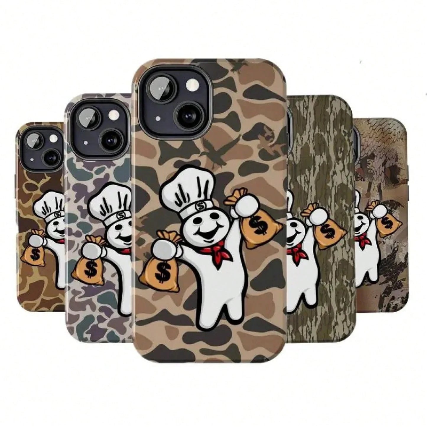 Dough Boy Camo Tough For 17/ Case 11, 12, 13, 14, 15, 16, 17 Pro, Plus, Mini, Promax