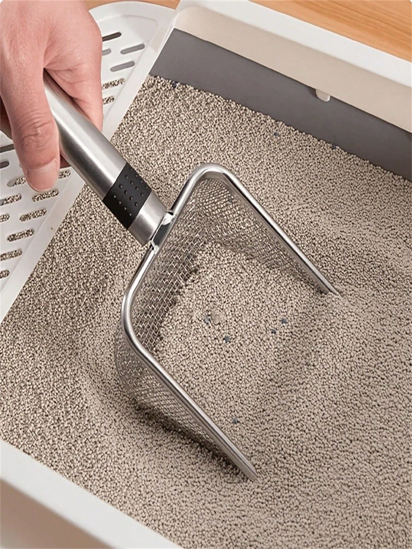 Durable Stainless Steel Cat Litter Scoop, Easy To Clean Pet Waste Shovel