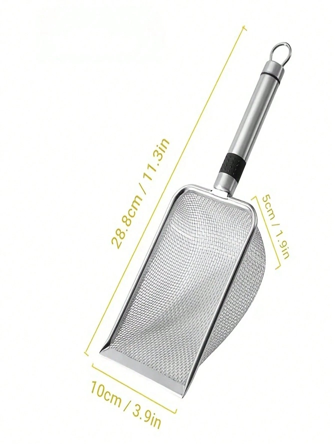 Durable Stainless Steel Cat Litter Scoop, Easy To Clean Pet Waste Shovel