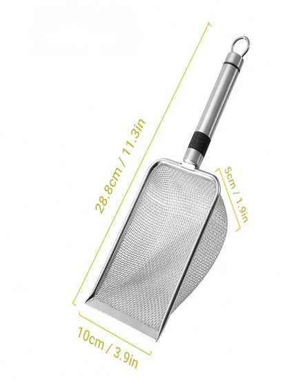 Durable Stainless Steel Cat Litter Scoop, Easy To Clean Pet Waste Shovel