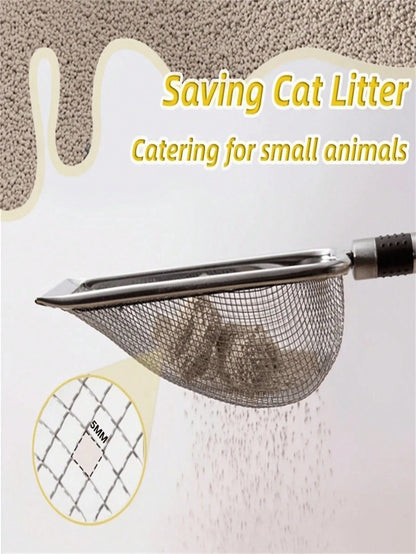 Durable Stainless Steel Cat Litter Scoop, Easy To Clean Pet Waste Shovel