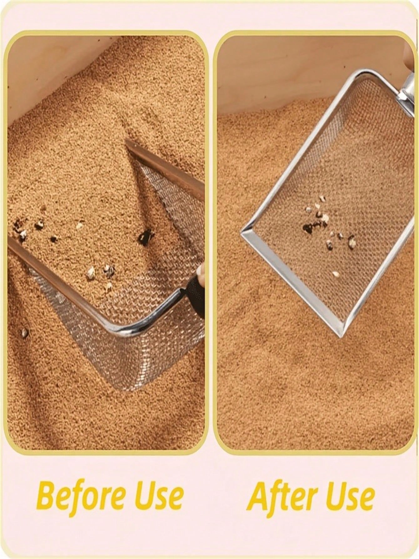 Durable Stainless Steel Cat Litter Scoop, Easy To Clean Pet Waste Shovel