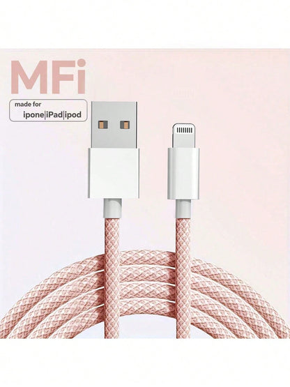 Durcord [MFi Certified] 1pc/4pcs, 1m/3.28ft/39.37in Charging Cable, Multi-Color USB Fast Charging Cable, Nylon Braided Data Charging Cord, Compatible With IPhone 14/13/12/11 Pro Max/XS Max/XR/XS/X/8/7