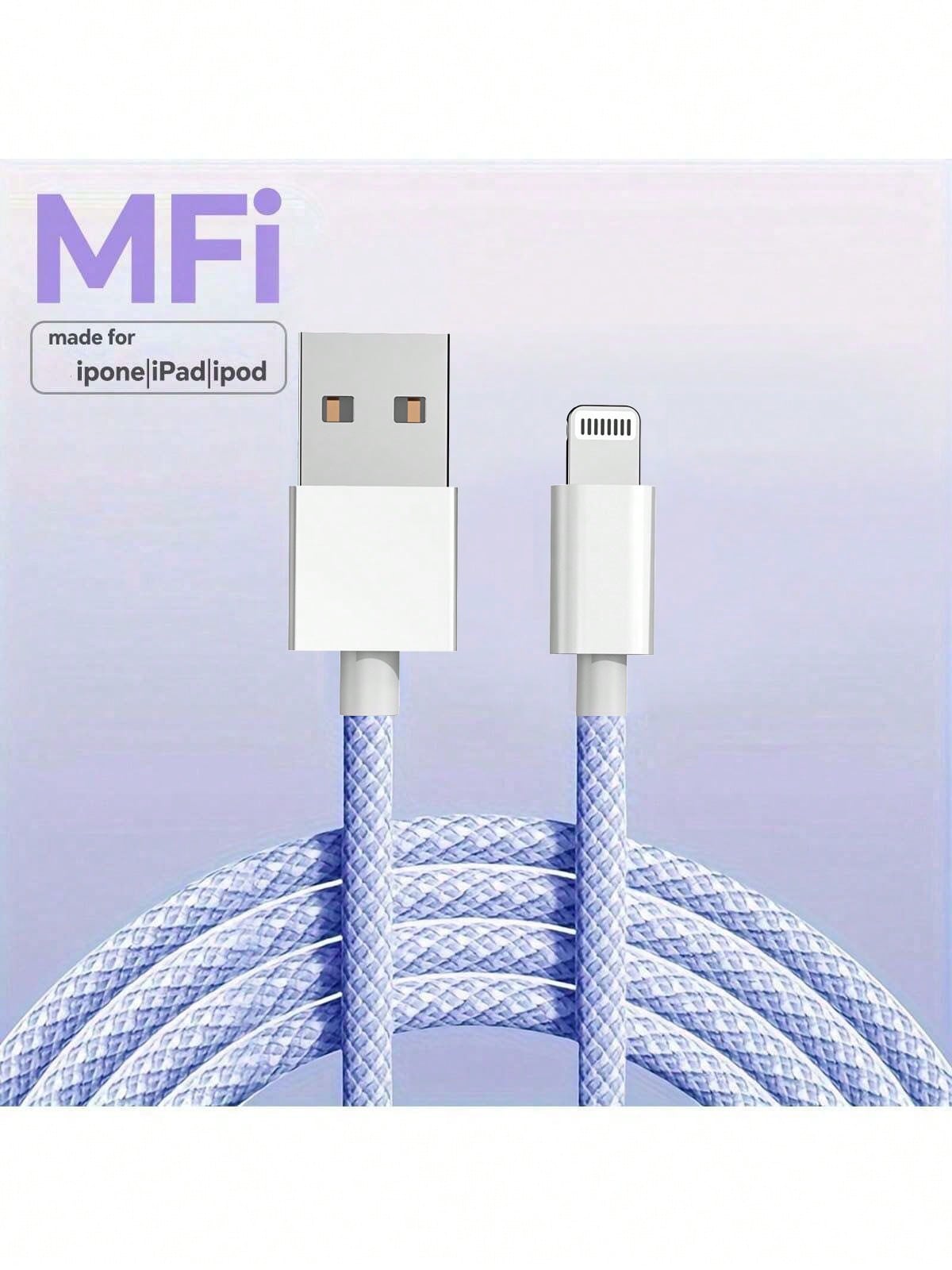 Durcord [MFi Certified] 1pc/4pcs, 1m/3.28ft/39.37in Charging Cable, Multi-Color USB Fast Charging Cable, Nylon Braided Data Charging Cord, Compatible With IPhone 14/13/12/11 Pro Max/XS Max/XR/XS/X/8/7
