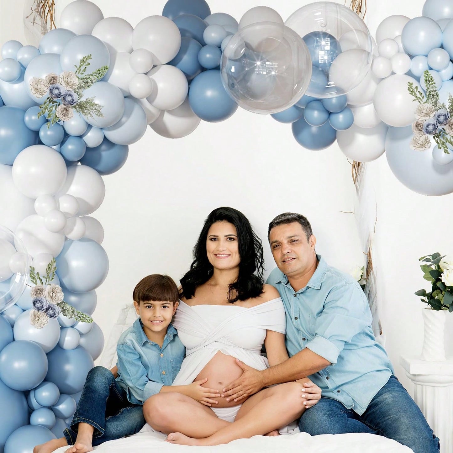 Dusty Blue Balloon Arch Kit 126 Pcs Light Blue And White Balloon Arch Garland Kit Include Macaron Balloons For Wedding Birthday Baby Shower Gender Reveal Bridal Decorations
