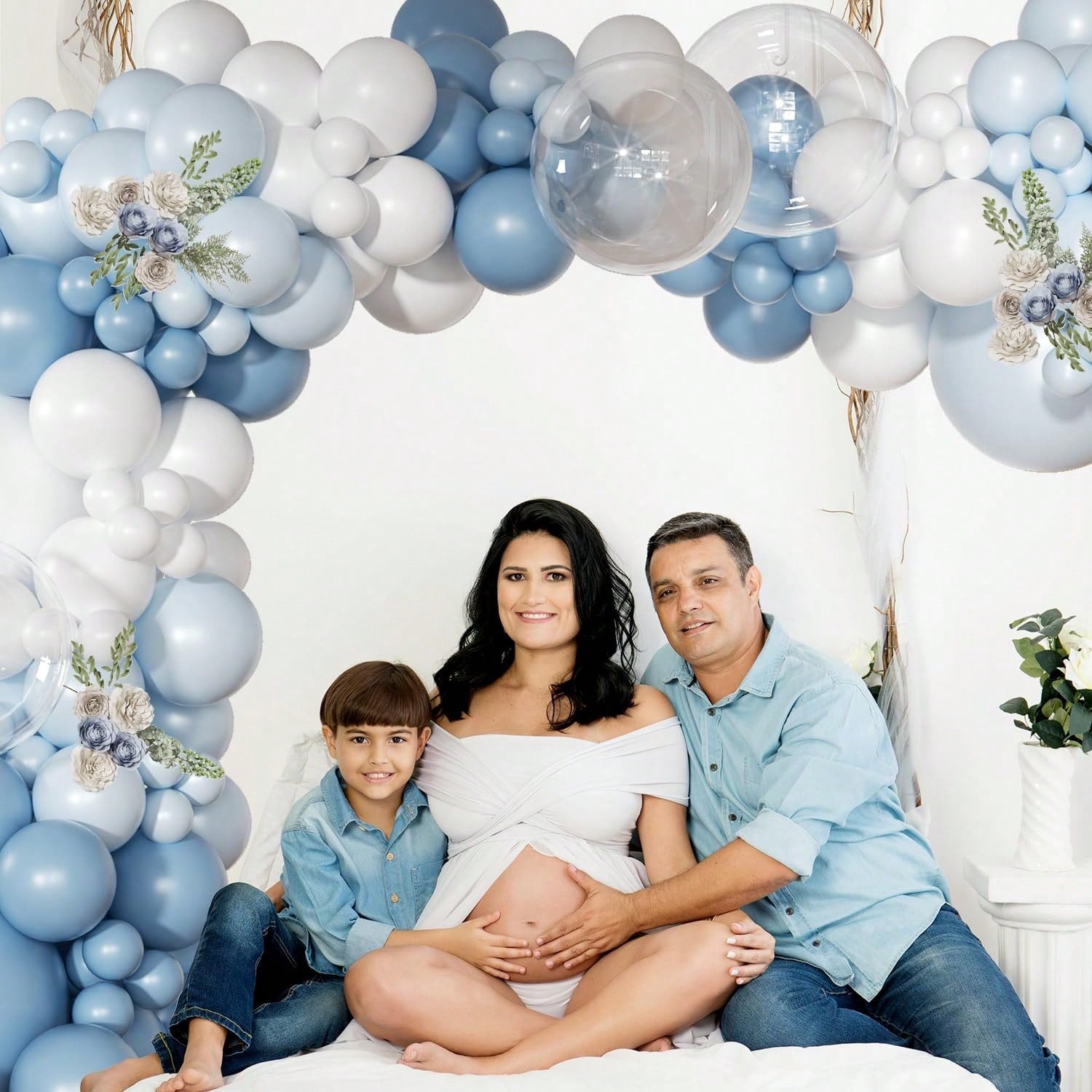 Dusty Blue Balloon Arch Kit 126 Pcs Light Blue And White Balloon Arch Garland Kit Include Macaron Balloons For Wedding Birthday Baby Shower Gender Reveal Bridal Decorations