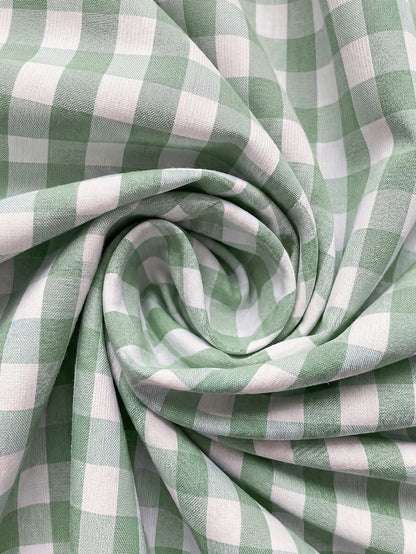 Easowa Women's Plaid Short Petal Sleeve Front Tie Casual French French Cottage Core Modest Midi Dress Vacation Sage Green Summer Vacation Garden Party