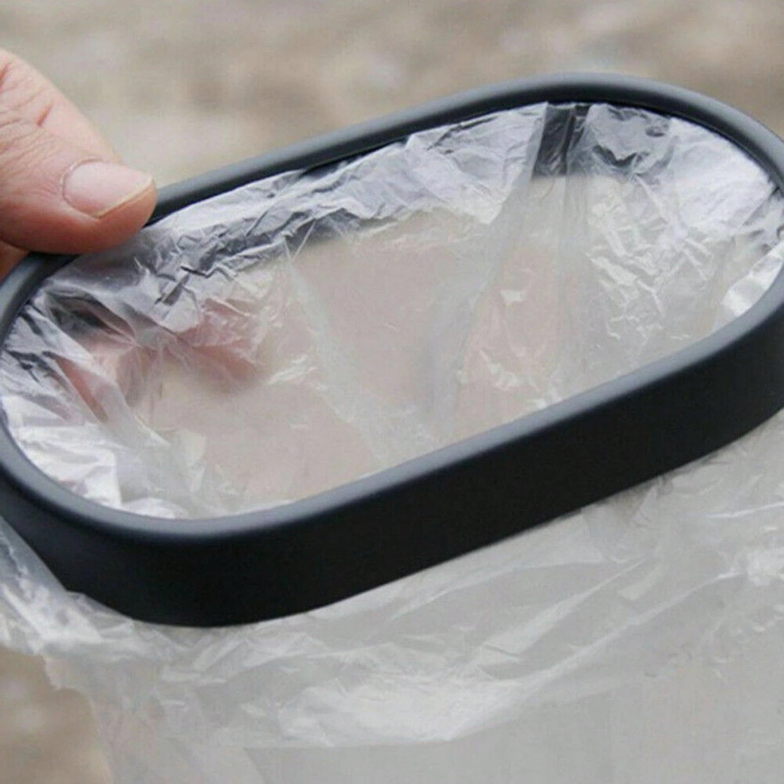 Easy Clip-On Hanging Trash Bag Holder, Space-Saving Waste Bin For Car Headrest & Home Cabinet, No-Tools Garbage Storage Solution