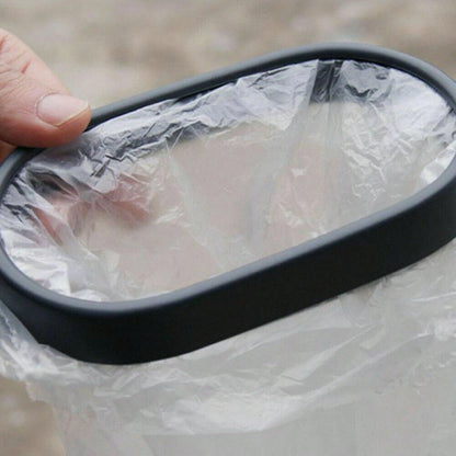 Easy Clip-On Hanging Trash Bag Holder, Space-Saving Waste Bin For Car Headrest & Home Cabinet, No-Tools Garbage Storage Solution