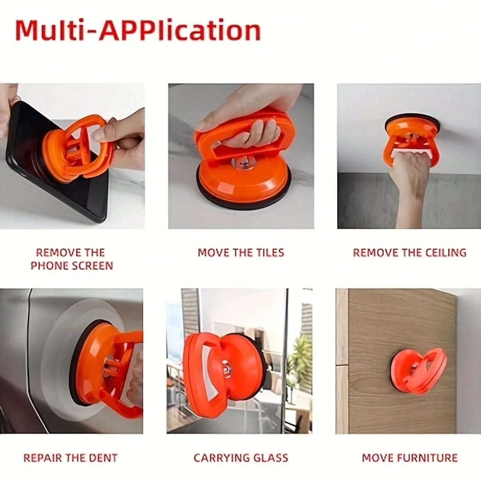 [Easy Dent Puller] 2PCS Large Car Dent Puller Set – Professional Suction Cup Bump Repair Kit| Heavy-Duty Cups For Hail/Door Dings| No-Paint Damage Auto Body Tool