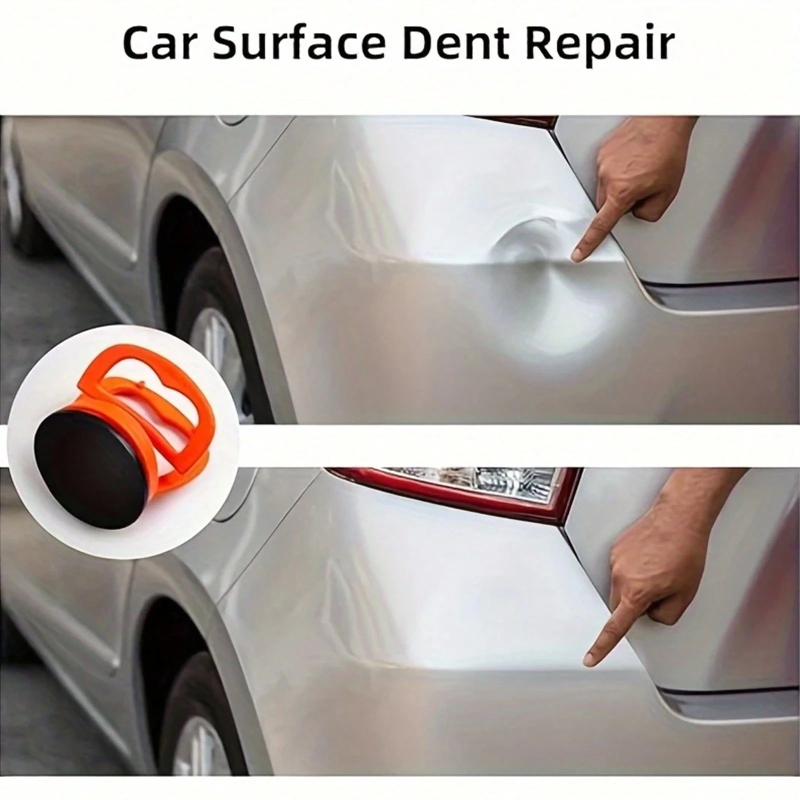 [Easy Dent Puller] 2PCS Large Car Dent Puller Set – Professional Suction Cup Bump Repair Kit| Heavy-Duty Cups For Hail/Door Dings| No-Paint Damage Auto Body Tool