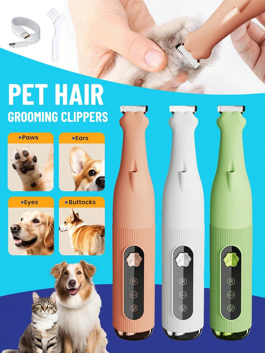 Electric Pet Grooming Clipper, Cat/Dog Paw Deshedding Tool, Pet Grooming Trimmer With LED Light, Electric Pet Clipper For Dogs And Cats, Multi-Functional Pet Shaver For Paws, Eyes, Ears, Face And Bott