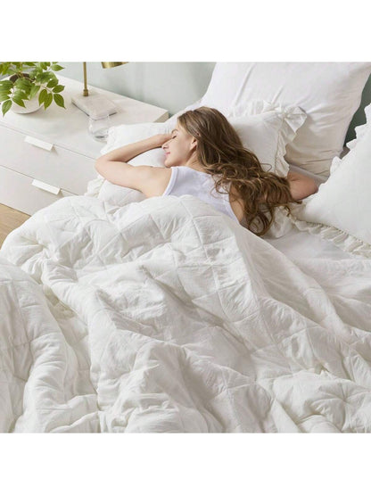 Elegant Phoebe 2/3 Pieces Mini Diamond Patterning Bedding Comforter Set,All Season Family Home Textile Fits Modern Bedroom Décor,2 Pieces For Twin-Twin XL Size And 3 Pieces For Full-Queen-King-Cal Kin
